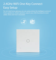 NEO NAS-SC01W EU 1 Gang Wireless WiFi Smart Light Control Switch, 1 Gang