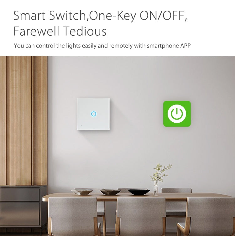 Interruttore luce smart WiFi 1 gang UE touch 5A
