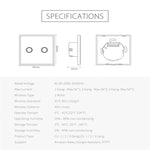 Interruttore luce smart WiFi 2 gang UE touch 5A