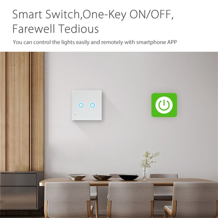 Interruttore luce smart WiFi 2 gang UE touch 5A