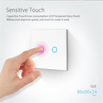 Interruttore luce smart WiFi 2 gang UE touch 5A