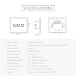 Interruttore luce smart WiFi 3 gang UE 5A touch