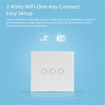 Interruttore luce smart WiFi 3 gang UE 5A touch
