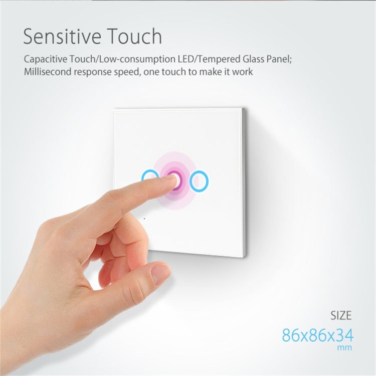 Interruttore luce smart WiFi 3 gang UE 5A touch