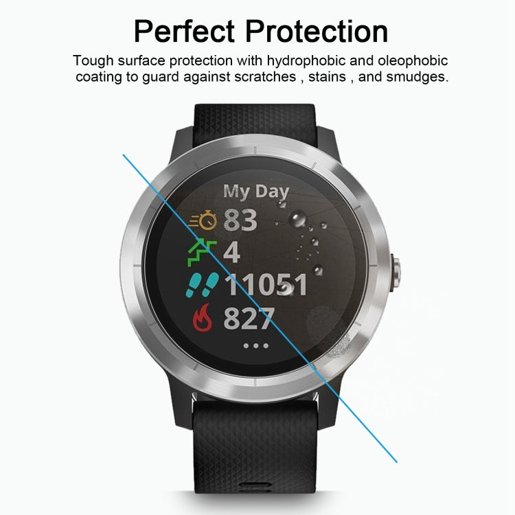 2 PZ ENKAY Hat-Prince 0.2mm 9H 2.15D Pellicola in vetro temperato con bordo curvo per Garmin Vivoactive 3 trainer, 2 PCS Garmin Vivoactive 3 trainer