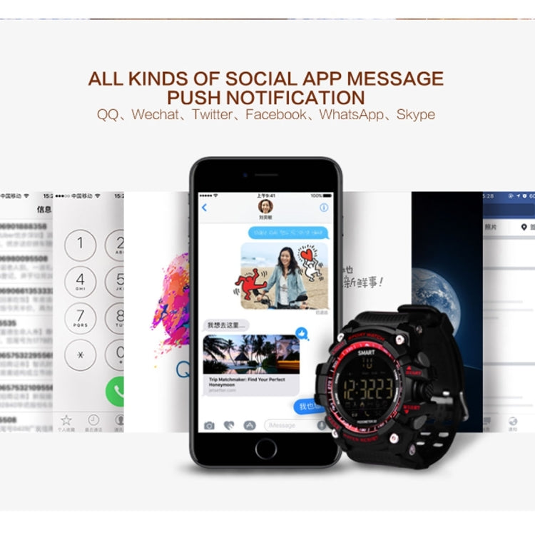 Smartwatch sportivo con display ad angolo intero EX16