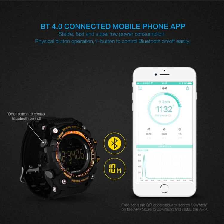 Smartwatch sportivo con display ad angolo intero EX16
