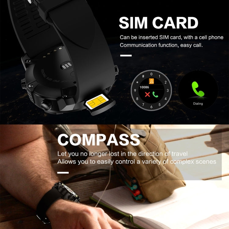 Smartwatch Bluetooth con display OLED S3 da 1,39 pollici, impermeabile IP67, supporto bussola/cardiofrequenzimetro/scheda SIM/navigazione GPS, compatibile con telefoni Android e iOS