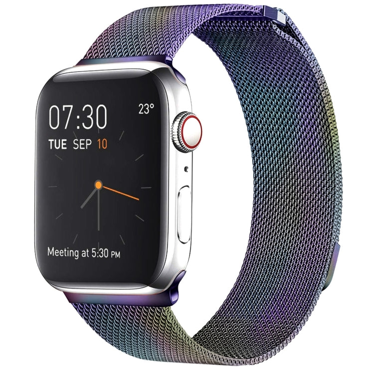 Cinturino magnetico in acciaio inossidabile con anello milanese per Apple Watch serie 8 e 7 41 mm / SE 2 e 6 e SE e 5 e 4 40 mm / 3 e 2 e 1 38 mm, For Apple Watch Series 8&7 41mm / SE 2&6&SE&5&4 40mm / 3&2&1 38mm