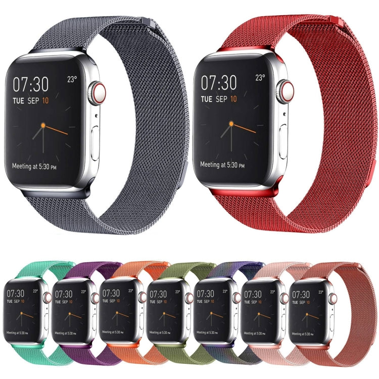 Cinturino magnetico in acciaio inossidabile con anello milanese per Apple Watch serie 8 e 7 41 mm / SE 2 e 6 e SE e 5 e 4 40 mm / 3 e 2 e 1 38 mm, For Apple Watch Series 8&7 41mm / SE 2&6&SE&5&4 40mm / 3&2&1 38mm