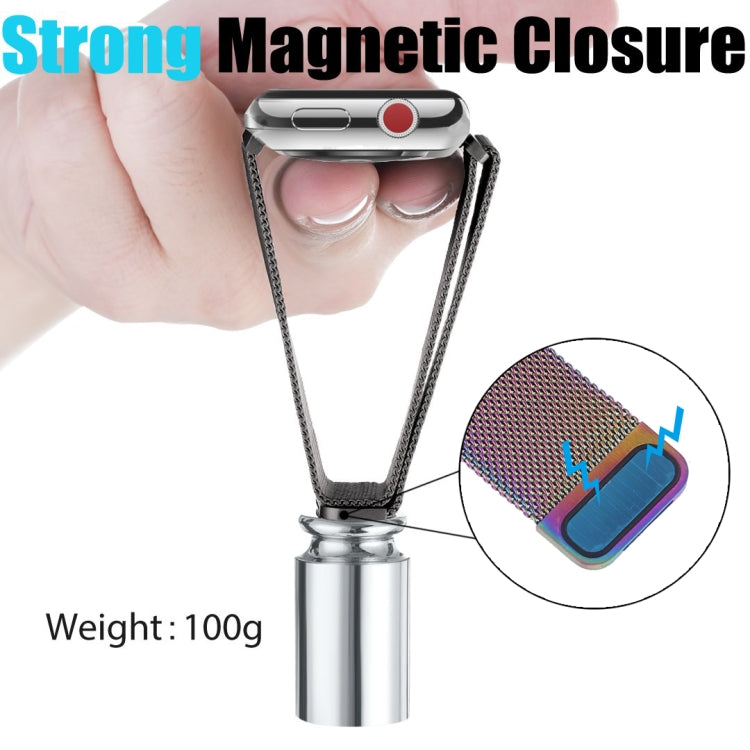 Cinturino magnetico in acciaio inossidabile con anello milanese per Apple Watch Ultra 49 mm / Serie 8 e 7 45 mm / SE 2 e 6 e SE e 5 e 4 44 mm / 3 e 2 e 1 42 mm, For Apple Watch Ultra 49mm / Series 8&7 45mm / SE 2&6&SE&5&4 44mm / 3&2&1 42mm