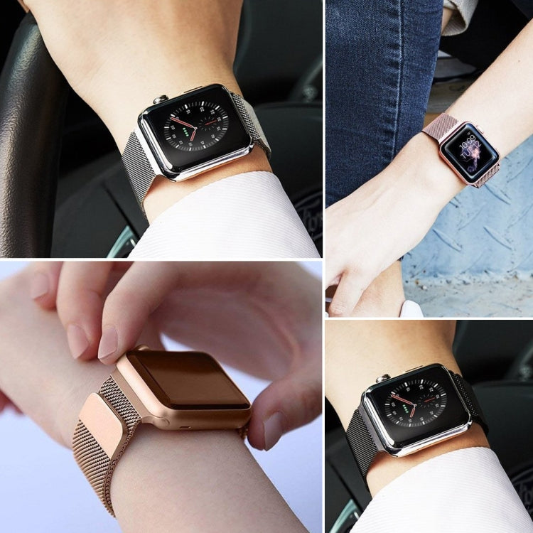 Cinturino magnetico in acciaio inossidabile con anello milanese per Apple Watch Ultra 49 mm / Serie 8 e 7 45 mm / SE 2 e 6 e SE e 5 e 4 44 mm / 3 e 2 e 1 42 mm, For Apple Watch Ultra 49mm / Series 8&7 45mm / SE 2&6&SE&5&4 44mm / 3&2&1 42mm