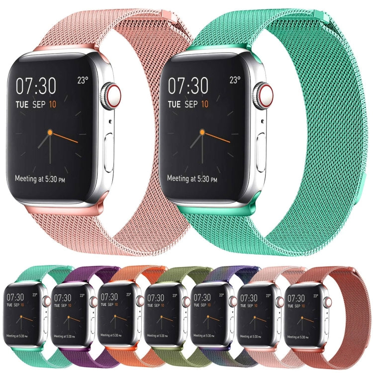 Cinturino magnetico in acciaio inossidabile con anello milanese per Apple Watch Ultra 49 mm / Serie 8 e 7 45 mm / SE 2 e 6 e SE e 5 e 4 44 mm / 3 e 2 e 1 42 mm, For Apple Watch Ultra 49mm / Series 8&7 45mm / SE 2&6&SE&5&4 44mm / 3&2&1 42mm