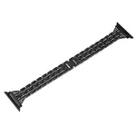 Cinturino per orologio in acciaio inossidabile con diamanti colorati per Apple Watch Serie 7 41 mm / 6 e SE e 5 e 4 40 mm / 3 e 2 e 1 38 mm