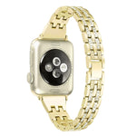Cinturino per orologio in acciaio inossidabile con diamanti colorati per Apple Watch Serie 7 41 mm / 6 e SE e 5 e 4 40 mm / 3 e 2 e 1 38 mm
