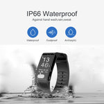 TLW T6 Fitness Tracker Bracciale intelligente con display OLED da 0,96 pollici, supporto modalità sport / ECG / cardiofrequenzimetro / pressione sanguigna / monitor del sonno, T6 Black, T6 Blue, T6 Red