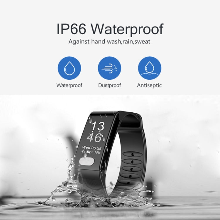 TLW T6 Fitness Tracker Bracciale intelligente con display OLED da 0,96 pollici, supporto modalità sport / ECG / cardiofrequenzimetro / pressione sanguigna / monitor del sonno, T6 Black, T6 Blue, T6 Red