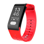 TLW T6 Fitness Tracker Bracciale intelligente con display OLED da 0,96 pollici, supporto modalità sport / ECG / cardiofrequenzimetro / pressione sanguigna / monitor del sonno, T6 Black, T6 Blue, T6 Red
