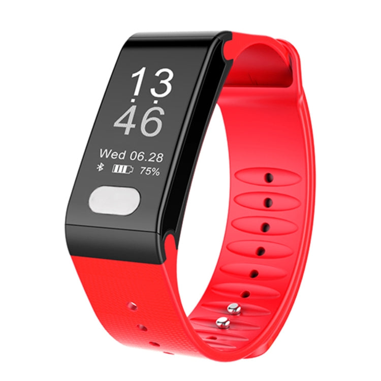 TLW T6 Fitness Tracker Bracciale intelligente con display OLED da 0,96 pollici, supporto modalità sport / ECG / cardiofrequenzimetro / pressione sanguigna / monitor del sonno, T6 Black, T6 Blue, T6 Red