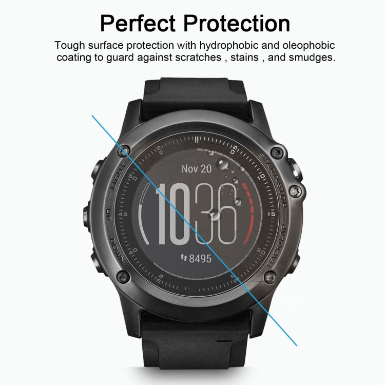 ENKAY Hat-Prince per Garmin Fenix 3 HR Smart Watch 0,2 mm 9H Durezza superficiale 2,15D Pellicola in vetro temperato con bordo curvo