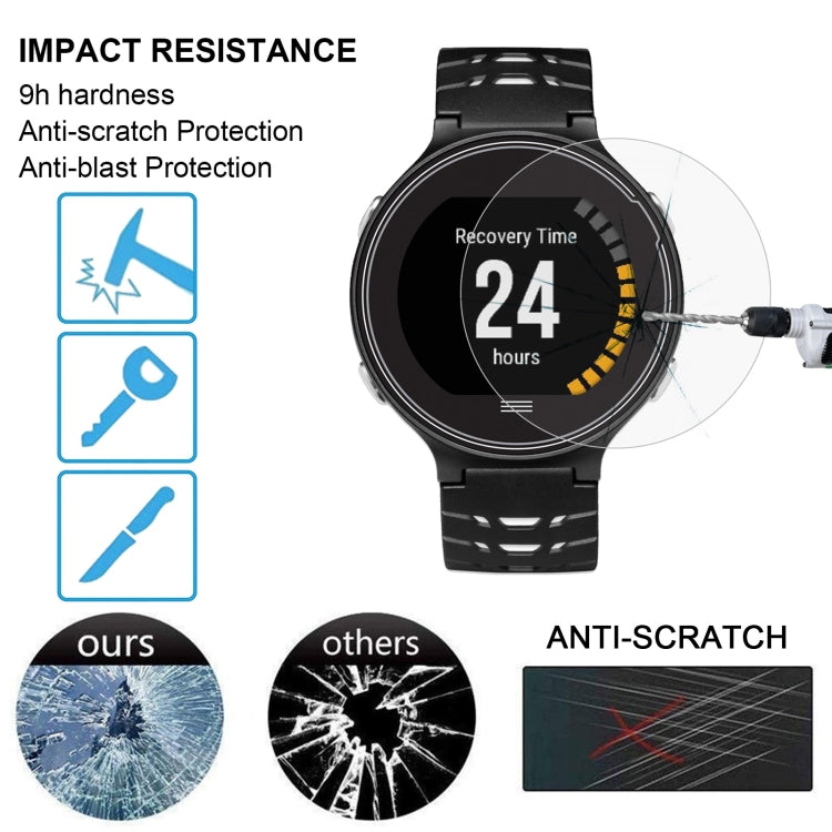 ENKAY Hat-Prince per Garmin Forerunner 630 Smart Watch 0,2 mm 9H Durezza superficiale 2.15D Pellicola in vetro temperato con bordo curvo