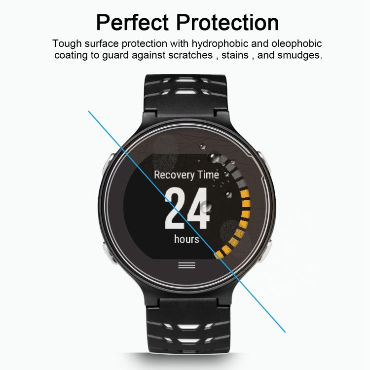 ENKAY Hat-Prince per Garmin Forerunner 630 Smart Watch 0,2 mm 9H Durezza superficiale 2.15D Pellicola in vetro temperato con bordo curvo