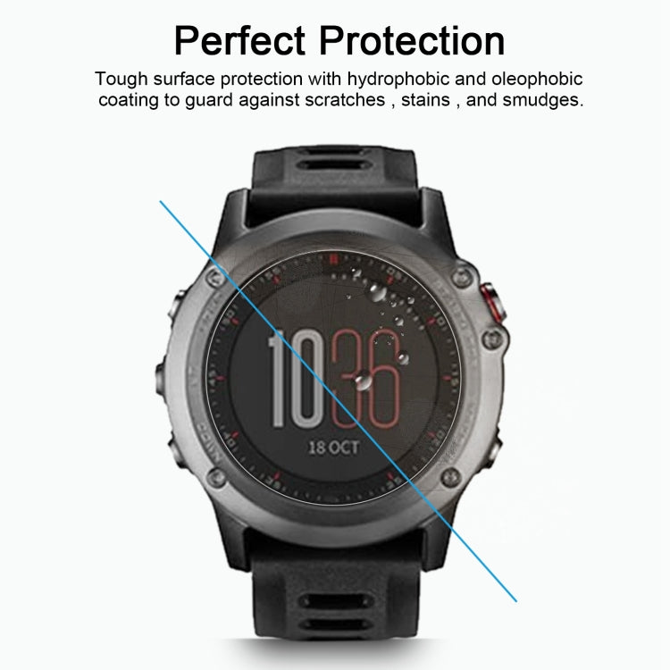 Per Garmin Fenix 3 0.26mm 2.5D 9H Pellicola protettiva per schermo in vetro temperato, For Garmin Fenix 3