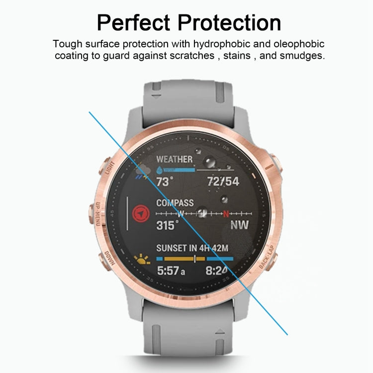 Per Garmin Fenix 6S 0,26 mm 2,5 D 9 H pellicola proteggi schermo in vetro temperato, For Garmin Fenix 6S