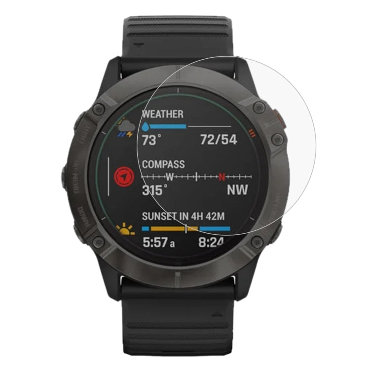 Per Garmin Fenix 6X 0.26mm 2.5D 9H Pellicola protettiva per schermo in vetro temperato, For Garmin Fenix 6X