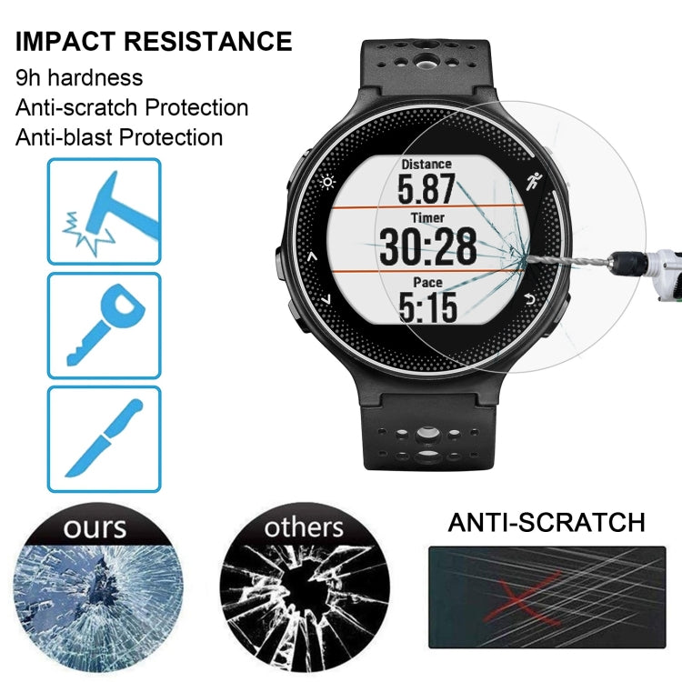 Per Garmin Forerunner 235 0,26 mm 2,5 D 9 H Pellicola protettiva per schermo in vetro temperato, For Garmin Forerunner 235