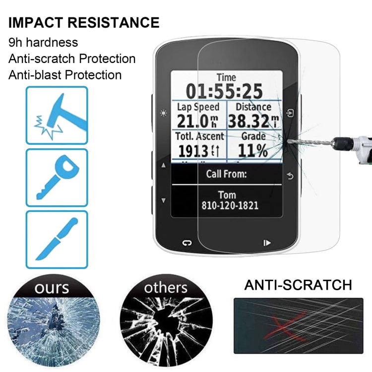 Per Garmin Edge 520 0,26 mm 2,5 D 9 H pellicola proteggi schermo in vetro temperato, For Garmin Edge 520