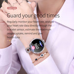 Bracciale femminile intelligente alla moda AK15, schermo LCD a colori da 1,08 pollici, impermeabile IP67, supporto monitoraggio della frequenza cardiaca/monitoraggio del sonno/fotografia remota