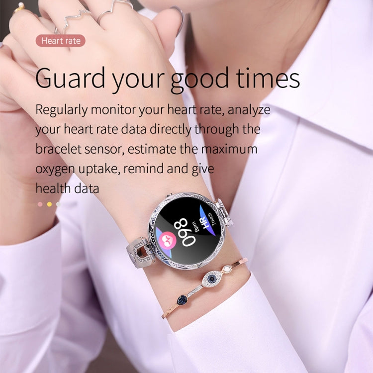 Bracciale femminile intelligente alla moda AK15, schermo LCD a colori da 1,08 pollici, impermeabile IP67, supporto monitoraggio della frequenza cardiaca/monitoraggio del sonno/fotografia remota