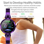 Bracciale femminile intelligente alla moda AK15, schermo LCD a colori da 1,08 pollici, impermeabile IP67, supporto monitoraggio della frequenza cardiaca/monitoraggio del sonno/fotografia remota
