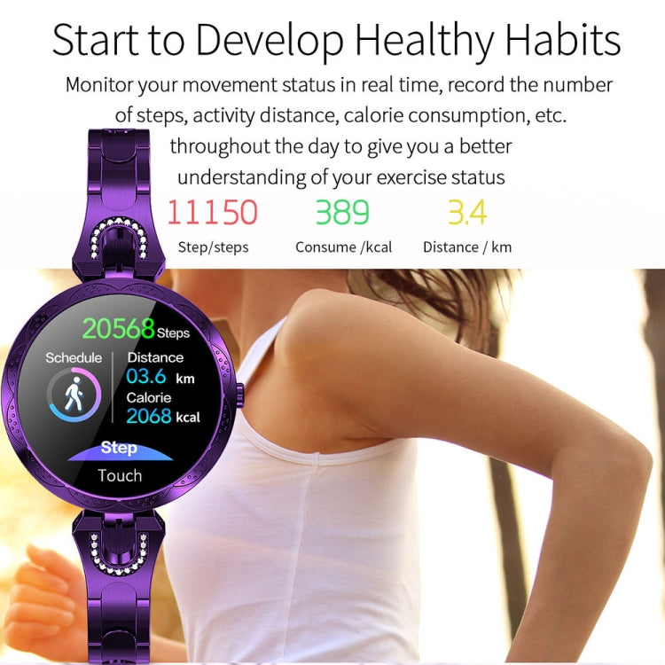 Bracciale femminile intelligente alla moda AK15, schermo LCD a colori da 1,08 pollici, impermeabile IP67, supporto monitoraggio della frequenza cardiaca/monitoraggio del sonno/fotografia remota