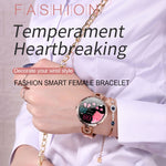 Bracciale femminile intelligente alla moda AK15, schermo LCD a colori da 1,08 pollici, impermeabile IP67, supporto monitoraggio della frequenza cardiaca/monitoraggio del sonno/fotografia remota