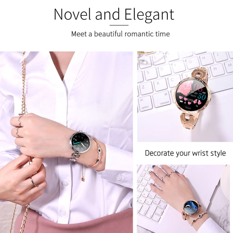 Bracciale femminile intelligente alla moda AK15, schermo LCD a colori da 1,08 pollici, impermeabile IP67, supporto monitoraggio della frequenza cardiaca/monitoraggio del sonno/fotografia remota