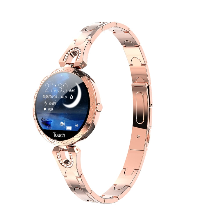 Bracciale femminile intelligente alla moda AK15, schermo LCD a colori da 1,08 pollici, impermeabile IP67, supporto monitoraggio della frequenza cardiaca/monitoraggio del sonno/fotografia remota