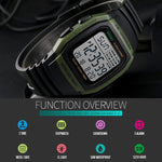 SKMEI 1278 Orologio digitale impermeabile da esterno alla moda da 50 m Orologio da polso sportivo per studenti Supporto 5 sveglie di gruppo