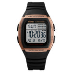SKMEI 1278 Orologio digitale impermeabile da esterno alla moda da 50 m Orologio da polso sportivo per studenti Supporto 5 sveglie di gruppo