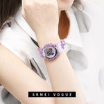 SKMEI 1450 Orologio digitale trasparente da donna Orologio sportivo impermeabile da 50 m con luce LED