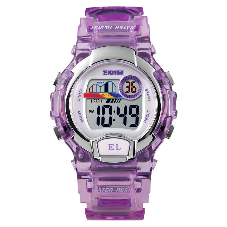 SKMEI 1450 Orologio digitale trasparente da donna Orologio sportivo impermeabile da 50 m con luce LED