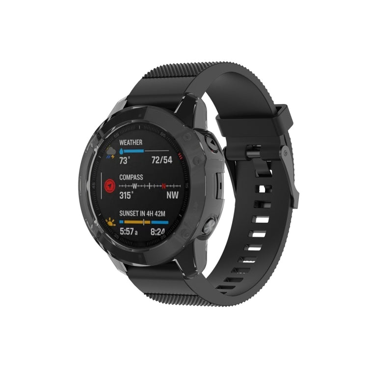 Per Garmin Fenix 6 Custodia protettiva per smartwatch a mezza copertura in TPU, For Garmin Fenix 6