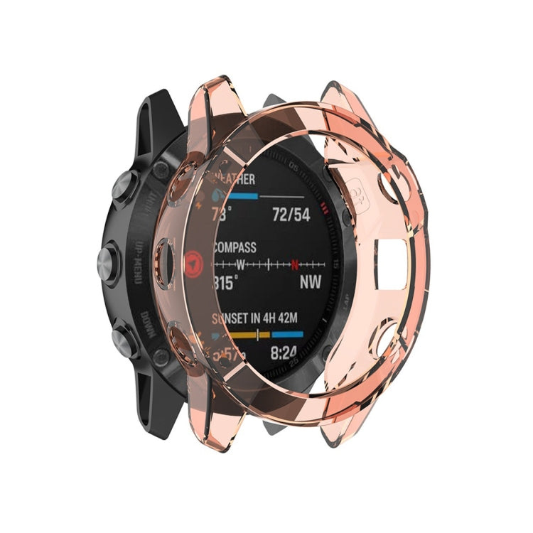 Per Garmin Fenix 6 Custodia protettiva per smartwatch a mezza copertura in TPU, For Garmin Fenix 6