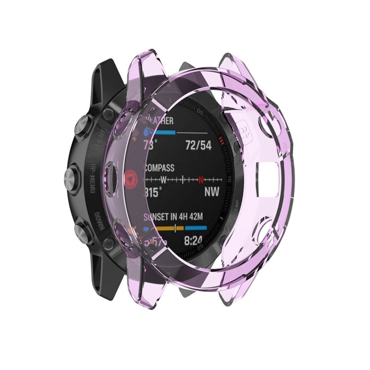 Per Garmin Fenix 6 Custodia protettiva per smartwatch a mezza copertura in TPU, For Garmin Fenix 6
