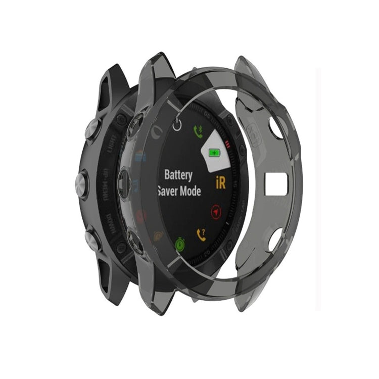 Per Garmin Fenix 6X Custodia protettiva per smartwatch a mezza copertura in TPU, For Garmin Fenix 6X