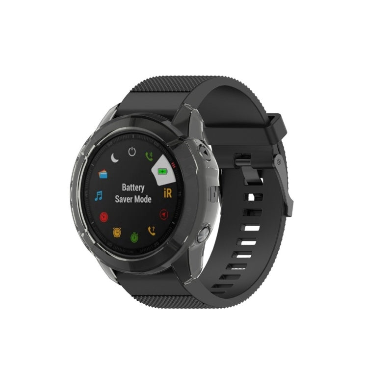 Per Garmin Fenix 6X Custodia protettiva per smartwatch a mezza copertura in TPU, For Garmin Fenix 6X