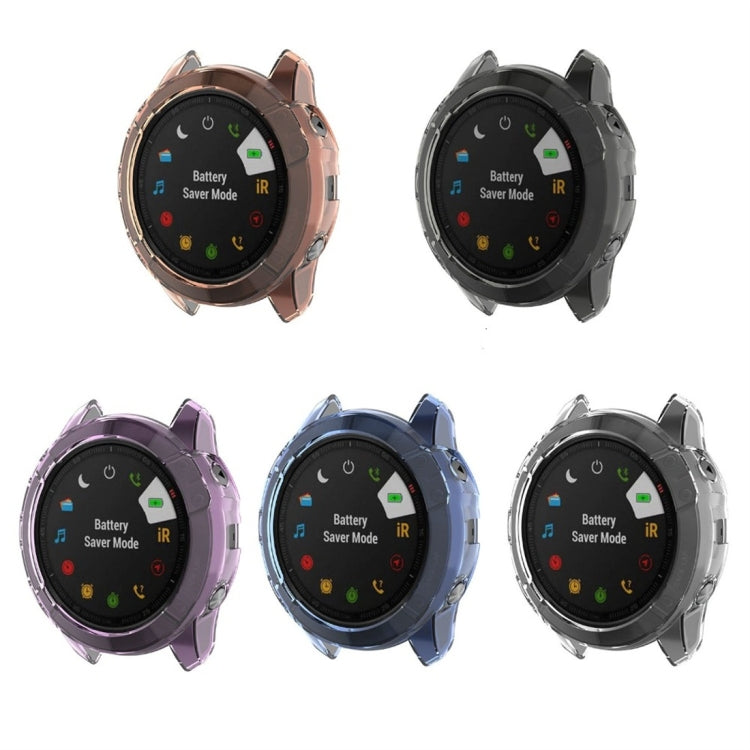 Per Garmin Fenix 6X Custodia protettiva per smartwatch a mezza copertura in TPU, For Garmin Fenix 6X
