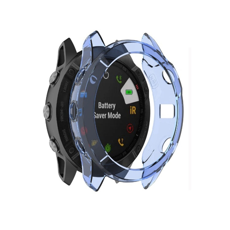 Per Garmin Fenix 6X Custodia protettiva per smartwatch a mezza copertura in TPU, For Garmin Fenix 6X