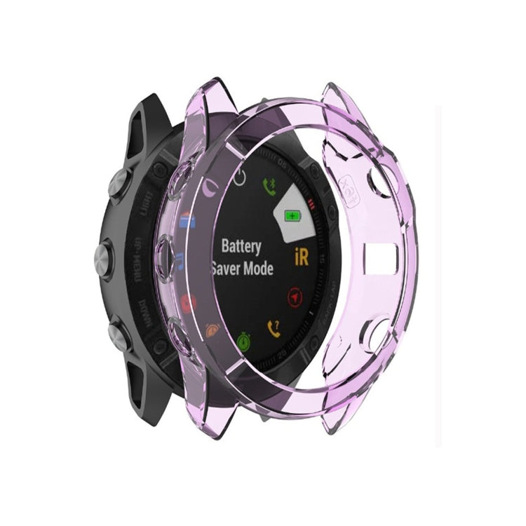 Per Garmin Fenix 6X Custodia protettiva per smartwatch a mezza copertura in TPU, For Garmin Fenix 6X